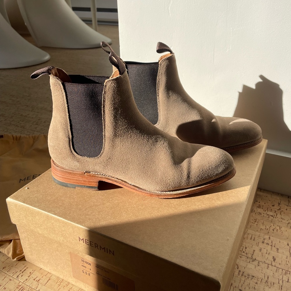 Meermin Chelsea Boots in Taupe
